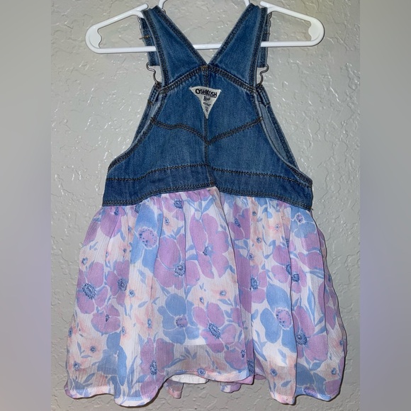 OSH’GOSH B’ GOSH TODDLER GIRLS OVERALL DRESS FLORAL 18-24 MONTHS SPRING SUMMER - Picture 7 of 7